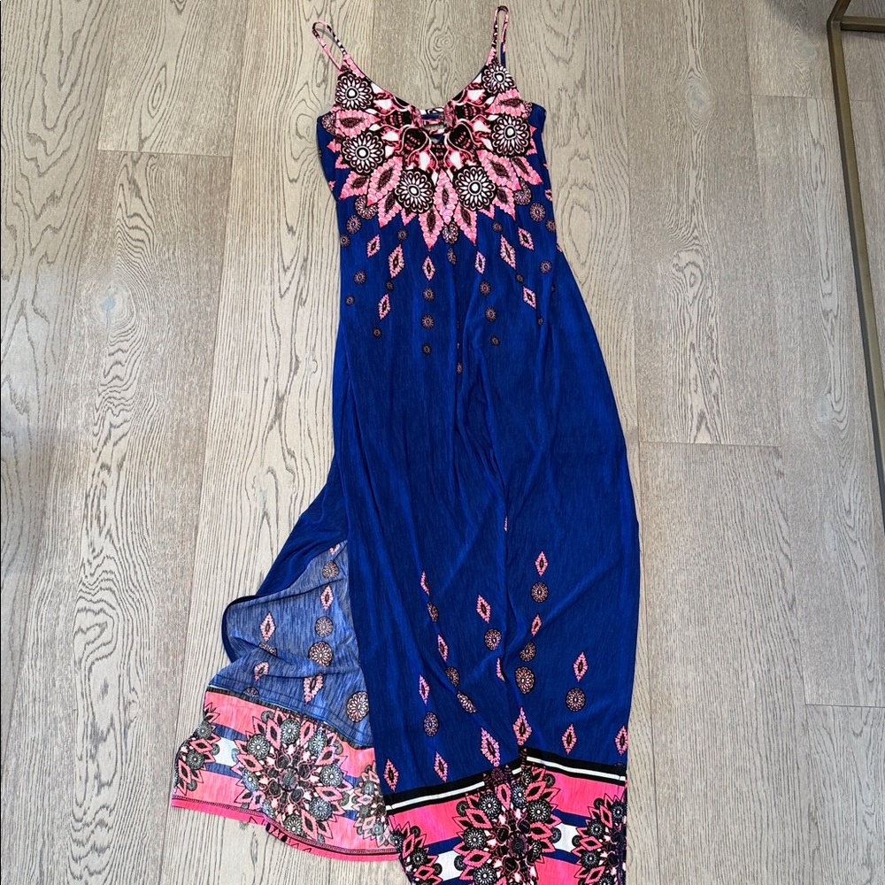 Vibrant Maxi Dress with Intricate Patterns